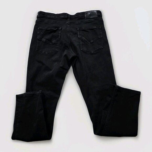 Zadig & Voltaire Jeans Mens 32x30 Black Denim Homme Strokes Noir Grunge Stretch - Picture 16 of 16